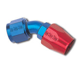 Russell Performance -8 AN Black 45 Degree Full Flow Hose End