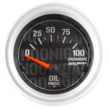 Load image into Gallery viewer, Autometer Hoonigan 52mm 100psi Full Electronic Oil Pressure Gauge