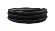 Load image into Gallery viewer, Vibrant -6 AN Two-Tone Black/Blue Nylon Braided Flex Hose (20 foot roll)