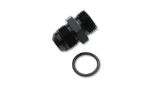 Load image into Gallery viewer, Vibrant -6AN Male Flare to -12 ORB Male Straight Adapter w/O-Ring - Anodized Black
