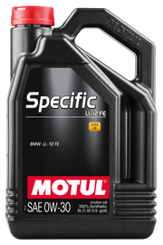 Motul 5L 100% Synthetic High Performance Engine Oil ACEA C2 BMW LL-12 FE+ 0W30