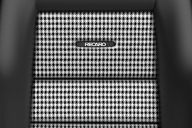 Recaro Classic Pole Position ABE Seat - Black Leather/Pepita Fabric