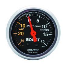 Load image into Gallery viewer, Autometer Sport-Comp 52mm 20 PSI Mechanical Boost Gauge