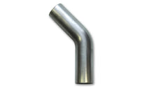 Load image into Gallery viewer, Vibrant 3in O.D. T304 SS 45 deg Mandrel Bend 6in x 6in leg lengths (5in Centerline Radius)