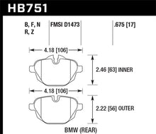 Load image into Gallery viewer, Hawk 2015 BMW 428i Gran Coupe / 11-16 535i / 11-16 X3/X4 HPS 5.0 Rear Brake Pads