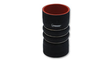 Load image into Gallery viewer, Vibrant 4 Ply Aramid Hump Hose w/3 SS Rings 2.5in ID x 6in Length - Black