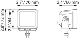 Hella Universal Black Magic 2.7in L.E.D. Cube Kit - Flood Beam
