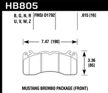 Load image into Gallery viewer, Hawk 15-17 Ford Mustang Brembo Package DTC-70 Front Brake Pads