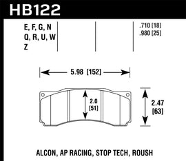 Hawk StopTech ST-60 Caliper HPS Street Brake Pads