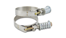 Load image into Gallery viewer, Vibrant SS T-Bolt Clamps Pack of 2 Size Range: 3.53in to 3.83in OD For use w/ 3.25in ID Coupling