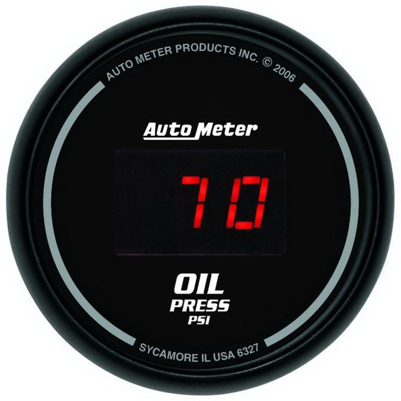 Autometer Black 0-100 psi Digital Oil Pressure Gauge