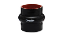 Load image into Gallery viewer, Vibrant 4 Ply Reinforced Silicone Hump Hose Connector - 2.5in I.D. x 3in long (BLACK)