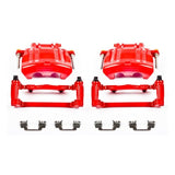 Power Stop 2012 Chrysler 300 Front Red Calipers w/Brackets - Pair