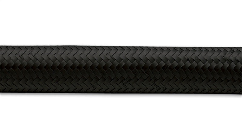 Vibrant -12 AN Black Nylon Braided Flex Hose (5 foot roll)