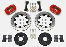 Load image into Gallery viewer, Wilwood Forged Dynalite Front Hat Kit 12.19in Drilled Red 90-99 Civic w/240 mm Disc