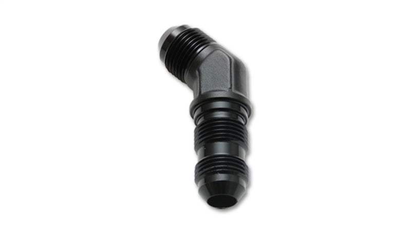 Vibrant -8AN Bulkhead Adapter 45 Degree Elbow Fitting - Anodized Black Only