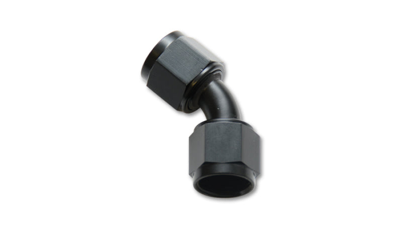 Vibrant -12AN X -12AN Female Flare Swivel 45 Deg Fitting (AN To AN) -Anodized Black Only