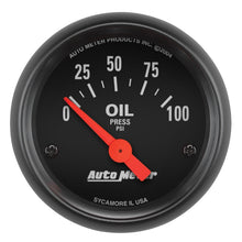 Load image into Gallery viewer, Autometer Z-Series 52mm 0-100PSI Oil Pressure Gauge