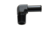 Load image into Gallery viewer, Vibrant 1/8 NPT to 1/4in Barb Straight Fitting 90 Deg Adapter - Aluminum