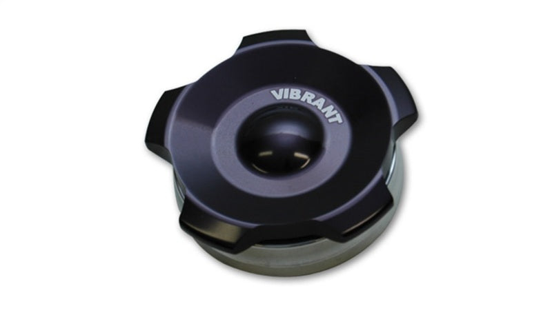 Vibrant 2.75in OD Aluminum Weld Bungs w/ Anodized Black Aluminum Threaded Cap (incl. O-Ring)
