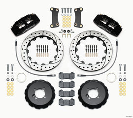 Wilwood Dynapro 6 Front Hat Kit 12.88in Drilled 2002-Up Mini Cooper w/ Lines