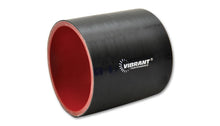 Load image into Gallery viewer, Vibrant 2-1/8in I.D. x 3in Long Gloss Black 4 Ply Aramid Reinforced Silicone Hose Coupling