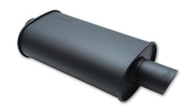 Load image into Gallery viewer, Vibrant StreetPower FLAT BLACK Oval Muffler with Single 3in Outlet - 2.5in inlet I.D.
